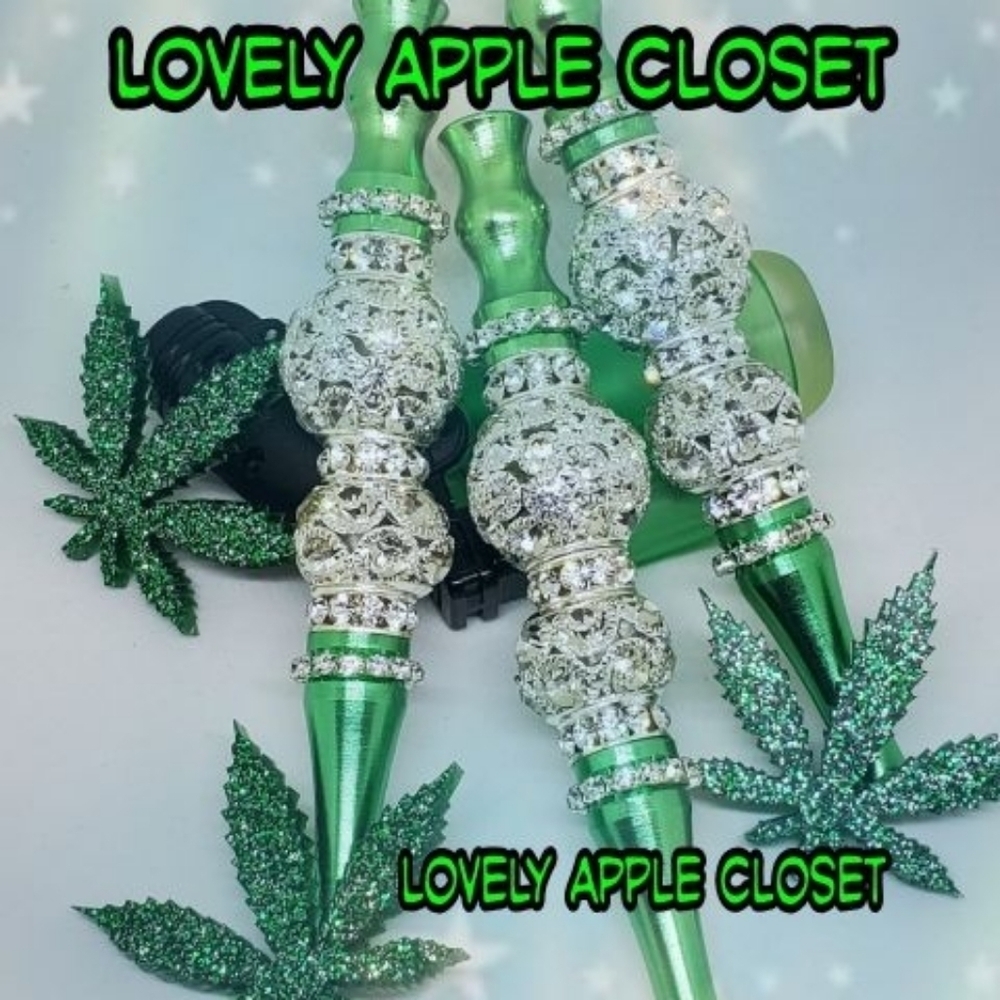 Bling Blunt Holder - Green Sparkle